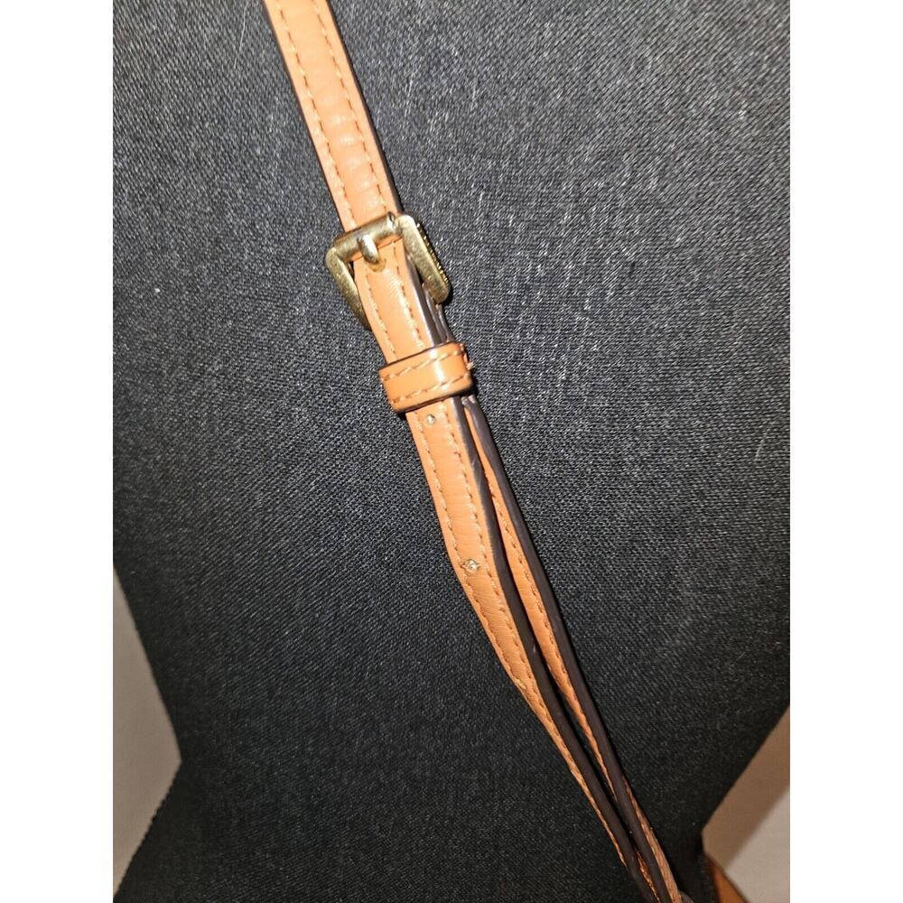 Michael Kors Ginny Small Oval Monogrammed Crossbody Bag Brown - Picture 3 of 13